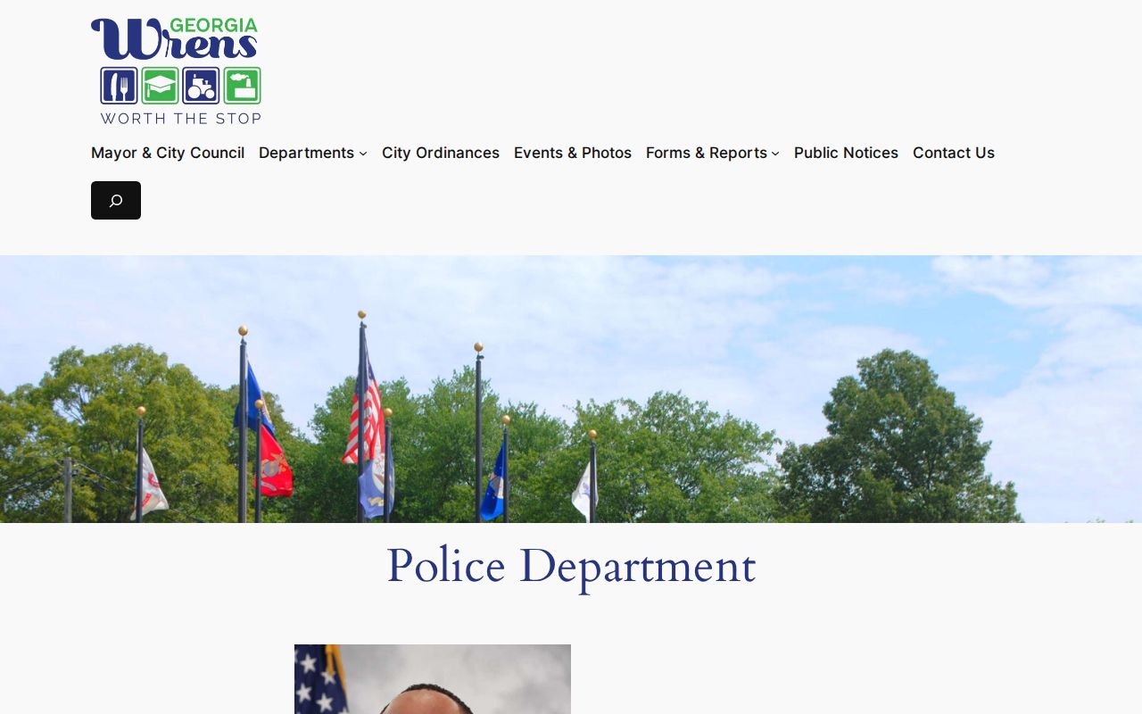 Wrens Police Department official city contact information